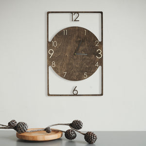 Big Unique Wall Clock, Wooden Wall Clock