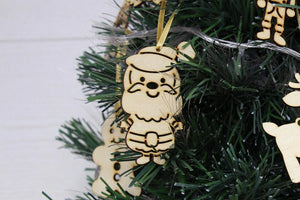 Wood Christmas Ornaments - wooden Christmas tree decorations