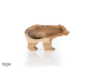 Piggy bank - wooden bear piggy bank