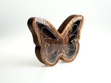 Load image into Gallery viewer, Wooden Piggy Bank Butterfly (M, Engraving)