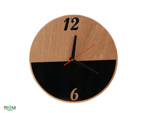 Wall clock - wood and acrylic glass wall clock