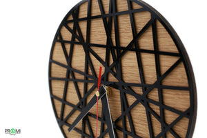Wall clock - Wood and acrylic glass wall clock