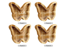 Load image into Gallery viewer, Wooden Piggy Bank Butterfly (L, Brown, Engraving)