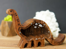 Load image into Gallery viewer, Wooden Piggy Bank Dinosaur (L, Engraving)