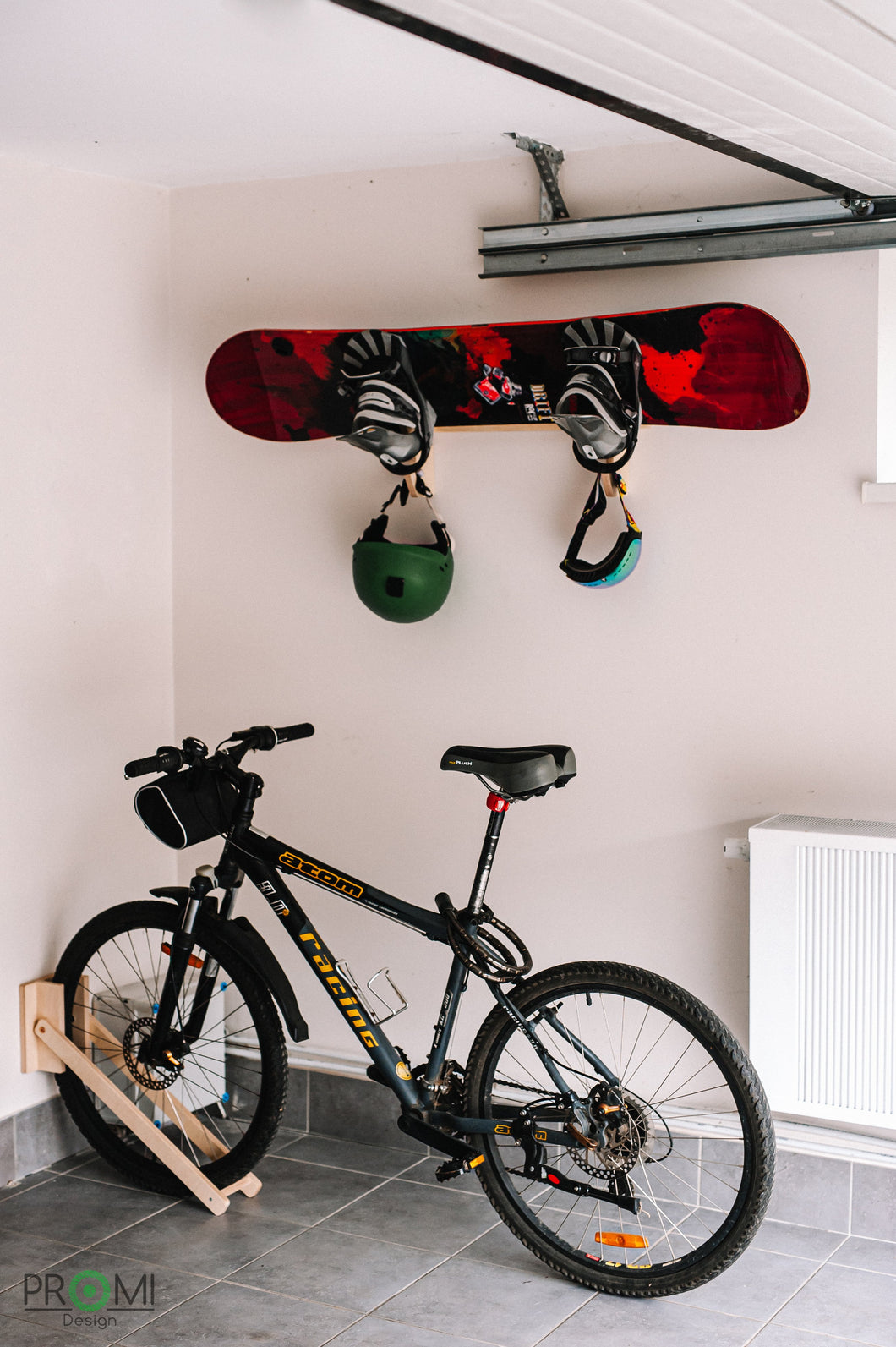 bicycle rack - wood bicycle wall stand