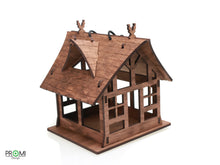 Load image into Gallery viewer, Bird feeder - wooden house shape bird feeder