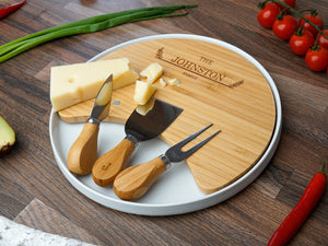 Cheese Board Tray With Tools ( Personalization)