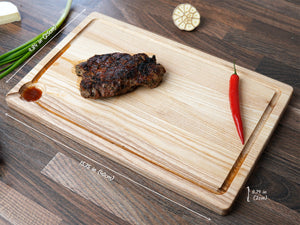 Wooden Ashwood Cutting Board With Juice Groove