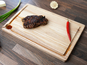 Wooden Ashwood Cutting Board With Juice Groove