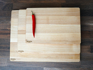 Hard Natural Ashwood Block Cutting Board (3 sizes, 3 colors )