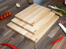 Load image into Gallery viewer, Hard Natural Ashwood Block Cutting Board (3 sizes, 3 colors )