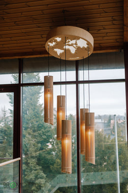 Designer lamp - wooden pendant lighting