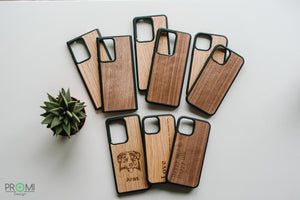 Wood Case for iPhone 12 pro, Customized slim wooden phone case, Perfect gift idea, Light and strong