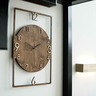 Wall clock - large wooden wall clock