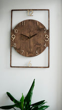 Load image into Gallery viewer, Wall clock - large wooden wall clock