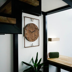 Wall clock - large wooden wall clock