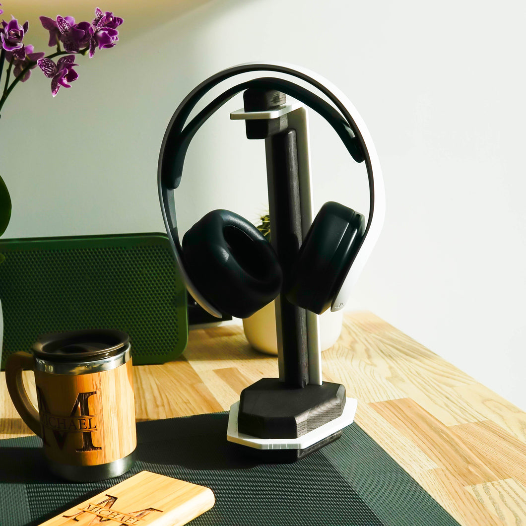 Headphones Stand - Wooden Headphones Stand