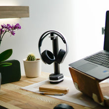 Load image into Gallery viewer, Headphones Stand - Wooden Headphones Stand