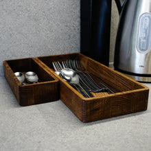 Load image into Gallery viewer, Cutlery Box - Wooden Kitchen Tools Box