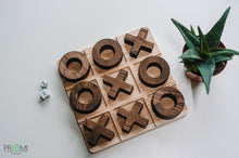 Load image into Gallery viewer, Wooden Tic Tac Toe game - Wood tic-tac-toe board game