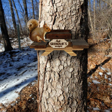 Load image into Gallery viewer, Wooden Squirrel Feeder, Squirrel Picknick Table