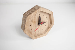 Wooden clock - wood table clock