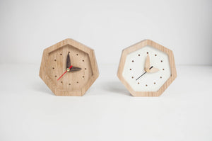 Wooden clock - wood table clock