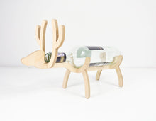 Load image into Gallery viewer, Wine bottle holder - wood wine bottle box reindeer