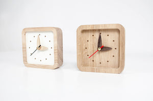 Wooden clock - wood table clock