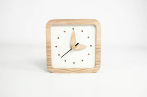 Wooden clock - wooden table clock