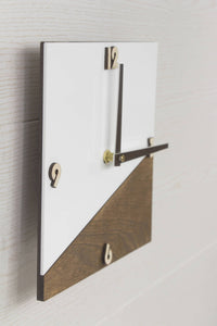 Wooden clock - wood and acrylic glass wall clock