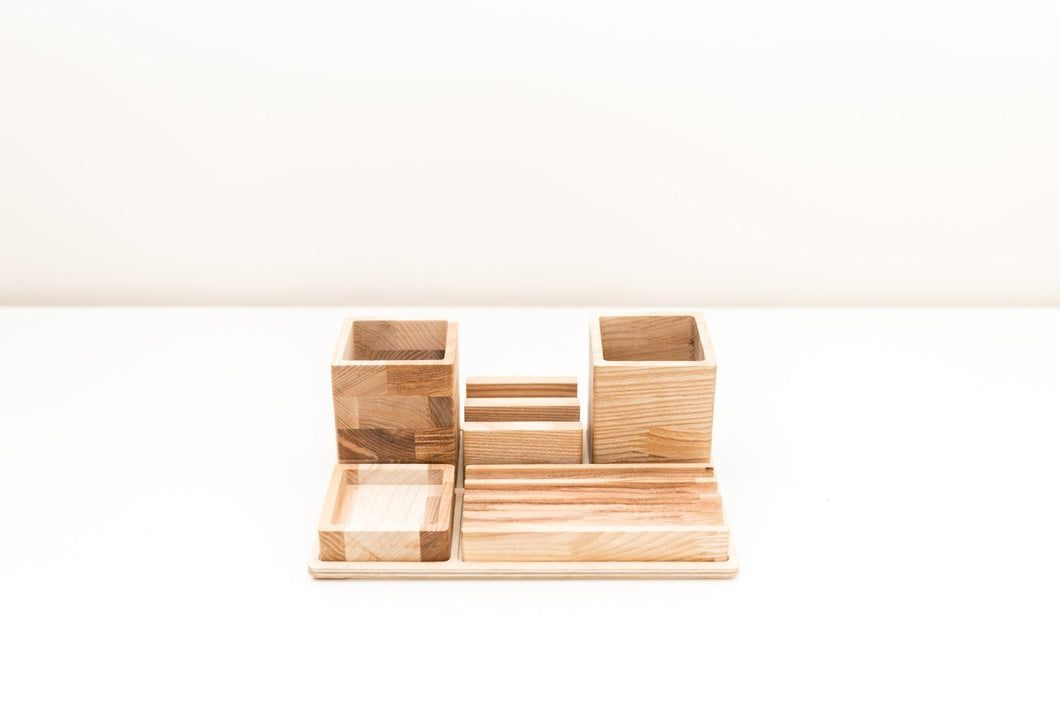 Wooden desk organizer - wood desk organizer
