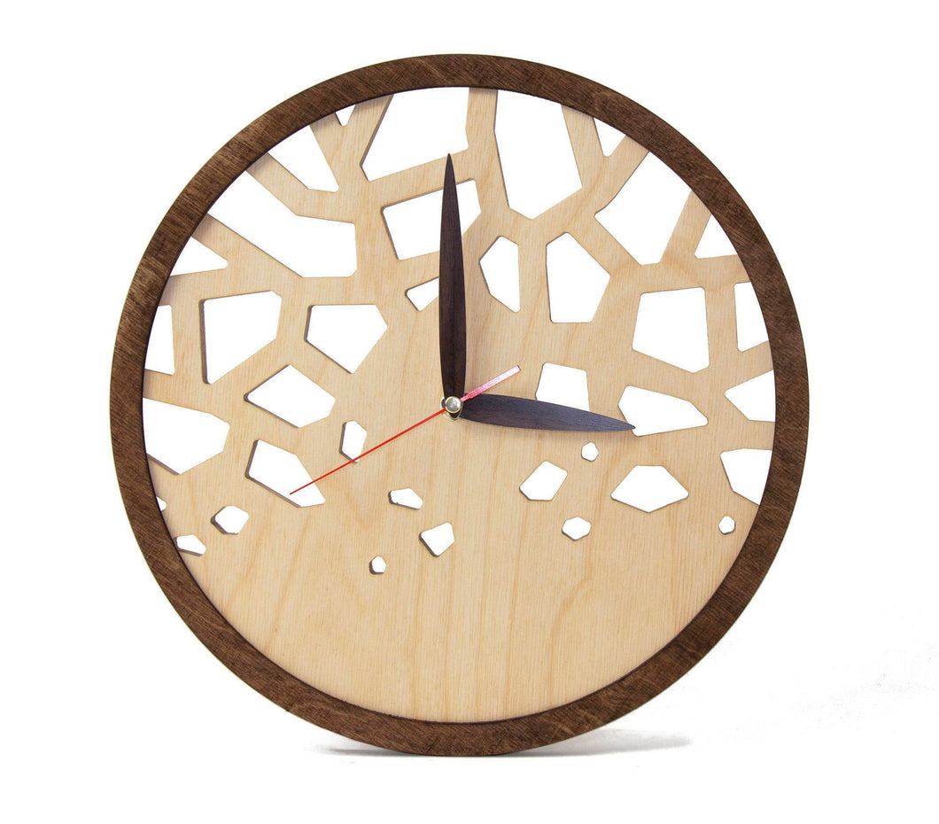 Wooden wall clock - wood wall clock