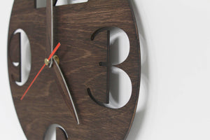 Wall clock - wooden round wall clock