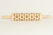 Load image into Gallery viewer, Christmas Cookies Rolling Pin, Cookie Stamp, Engraved Rolling Pin, Wooden Rolling Pin