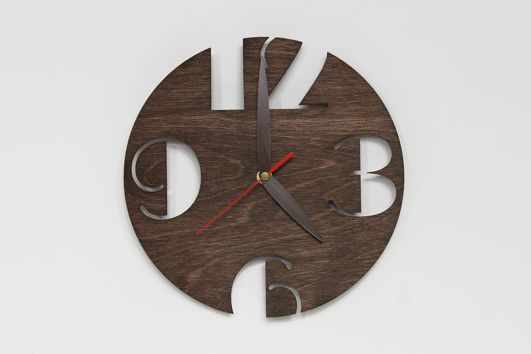 Wall clock - wooden round wall clock