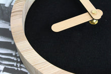 Load image into Gallery viewer, Wooden Clock -black  wood wall clock