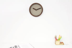 Wooden clock - wood round wall clock
