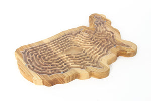 Labyrinth toy - wood maze board toy for kids (Pick you country)