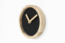 Load image into Gallery viewer, Wooden Clock -black  wood wall clock