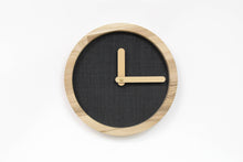 Load image into Gallery viewer, Wooden wall clock - dark grey canvas wood wall clock