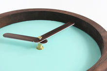 Load image into Gallery viewer, Wooden clock - mint green wood wall clock