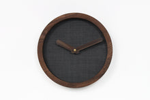 Load image into Gallery viewer, Wooden clock - dark grey wood wall clock