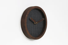 Load image into Gallery viewer, Wooden clock - dark grey wood wall clock