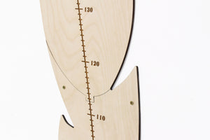 Meter wall - wooden wall ruler