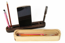 Load image into Gallery viewer, Wooden desk organizer - Wooden desk organizer box