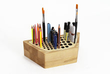 Load image into Gallery viewer, Wooden desk organizer - pen box