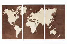 Load image into Gallery viewer, Wooden World Map - wood wall world map