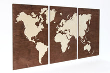 Load image into Gallery viewer, Wooden World Map - wood wall world map