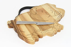 Cutting board - wooden cutting board pig